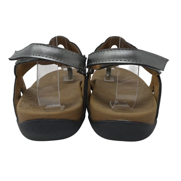 Rockport Ramona Pewter Silver T-Strap Thong Sandals Womens 8.5 - Picture 9 of 13